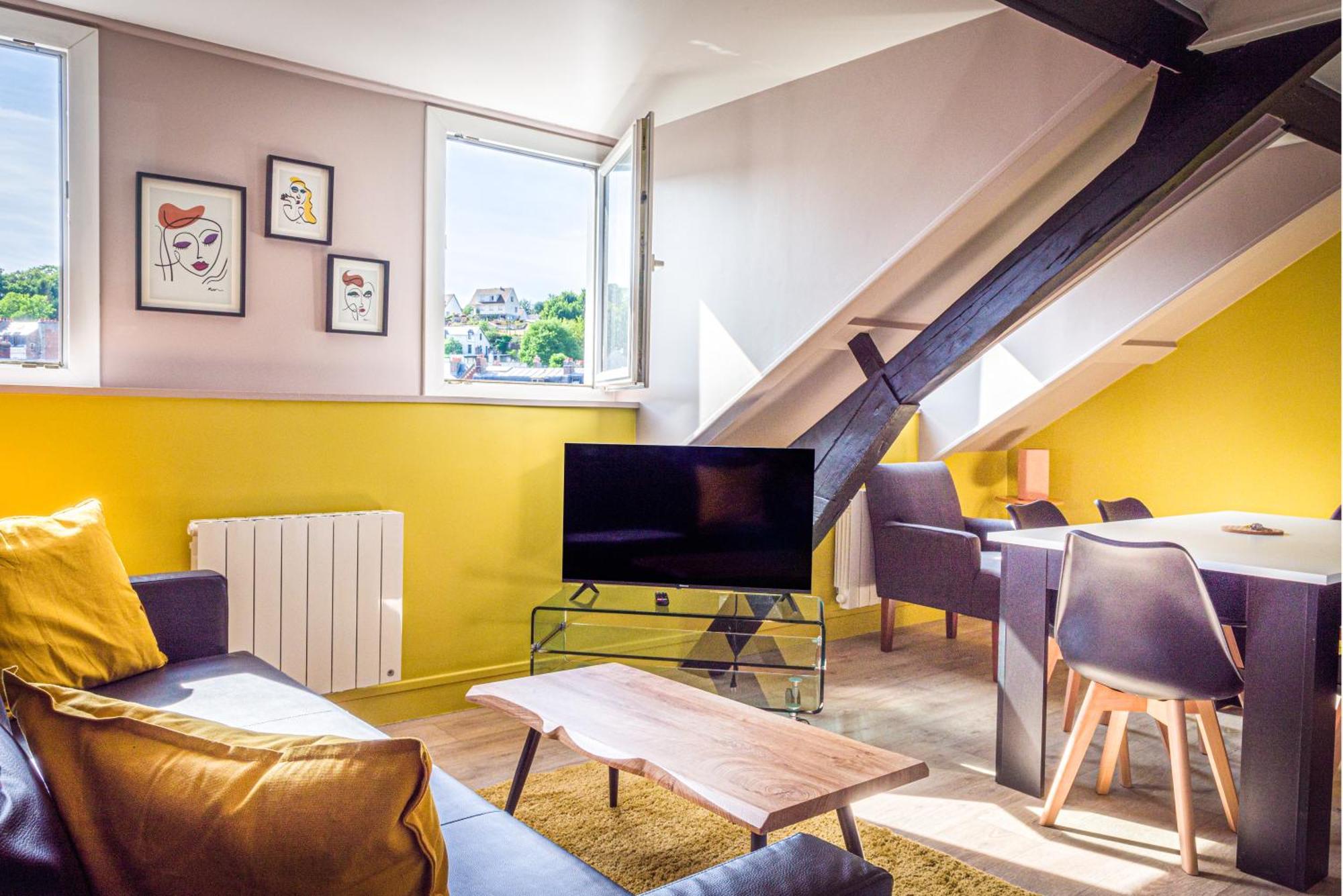 Etablissement Avec Deux Appartements De Trois Chambres Centre Ville, Proche Plage Dieppe Luaran gambar